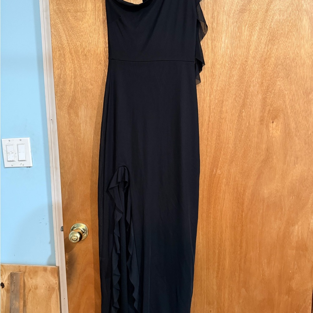 Windsor Black One-Shoulder Ruffle Dress - Picture 2 of 3